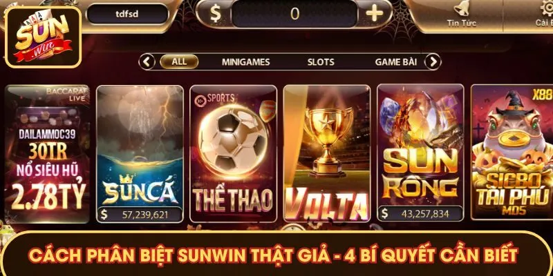 cách phân biệt Sunwin thật giả